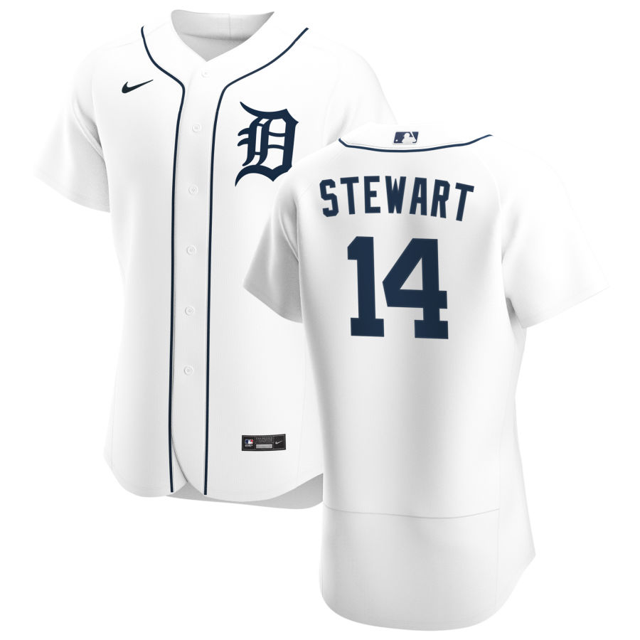 Detroit Tigers #14 Christin Stewart Men Nike White Home 2020 Authentic Player MLB Jersey->detroit tigers->MLB Jersey